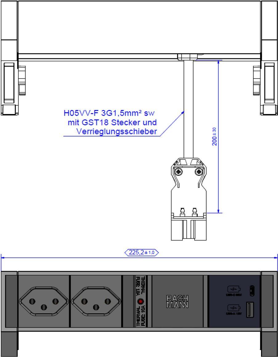 DESK2 2xCH T13 1xUSB A&C 22W
