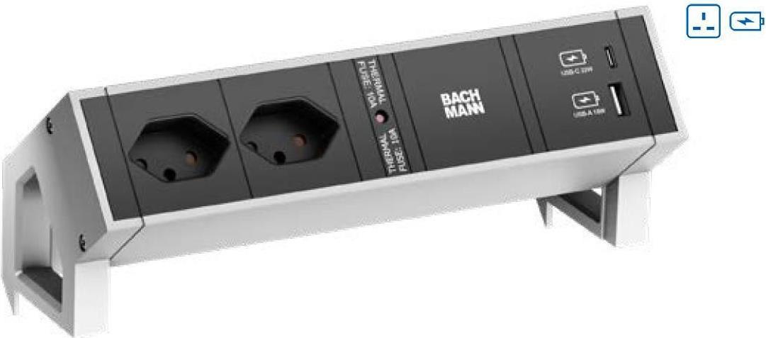 Bachmann DESK2 2xUK 1xUSB...