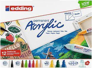 penne acriliche edding basic 1.0 2.0 3.0 5.0 10.0 mm multicolore
