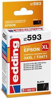 cartuccia per stampante edding EDD-593 nera compatibile con EPSON 34XL / T3471XL