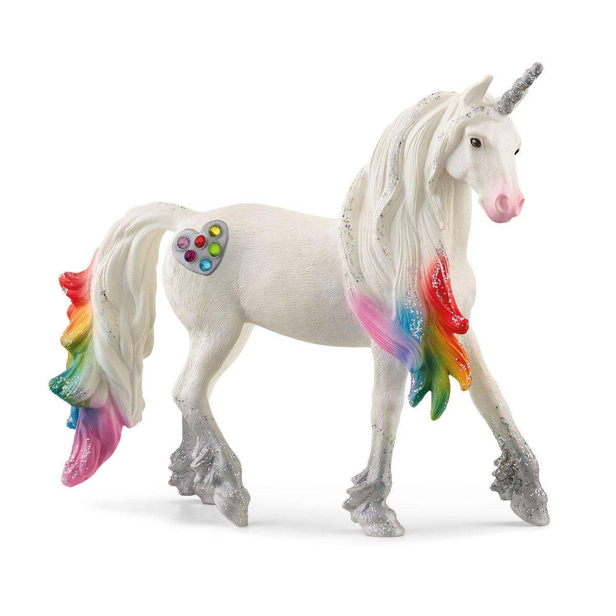 schleich BAYALA 70725 action figure giocattolo (SCHLEICH Bayala Rainbow Love Unicorn Stallion Toy Figure 5 to 12 Years Multi-co
