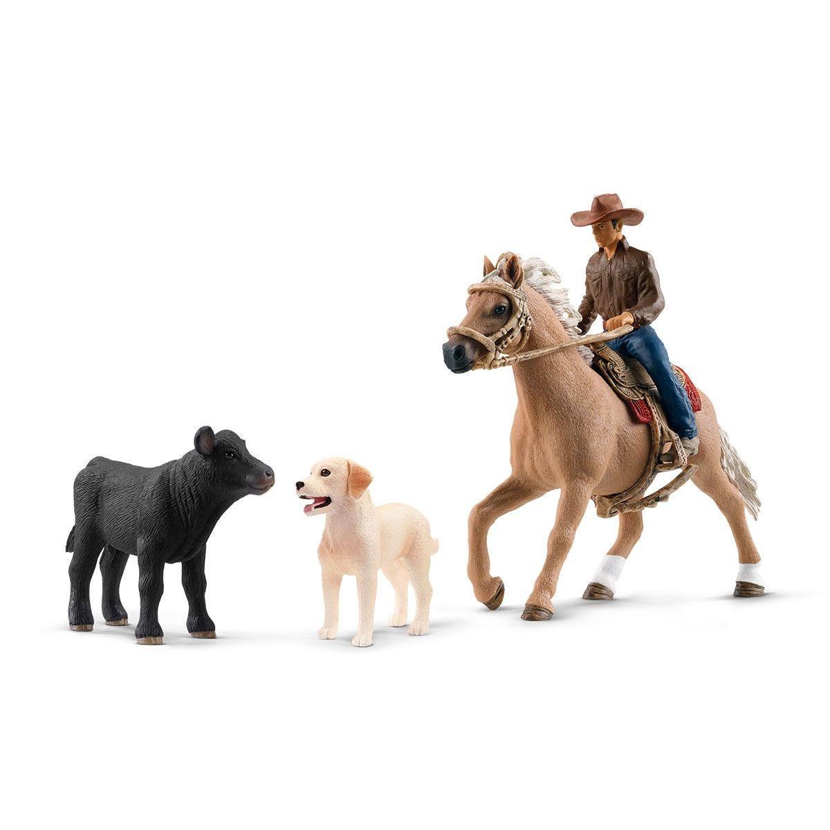 schleich FARM WORLD Western Riding Adventures (SCHLEICH Farm World Western Riding Adventures Toy Figure Set 3 to 8 Years Multi-