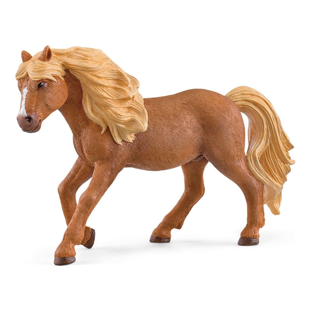 schleich HORSE CLUB Icelandic Pony Stallion (SCHLEICH Horse Club Iceland Pony Stallion Toy Figure 5 to 12 Years Brown 13943)