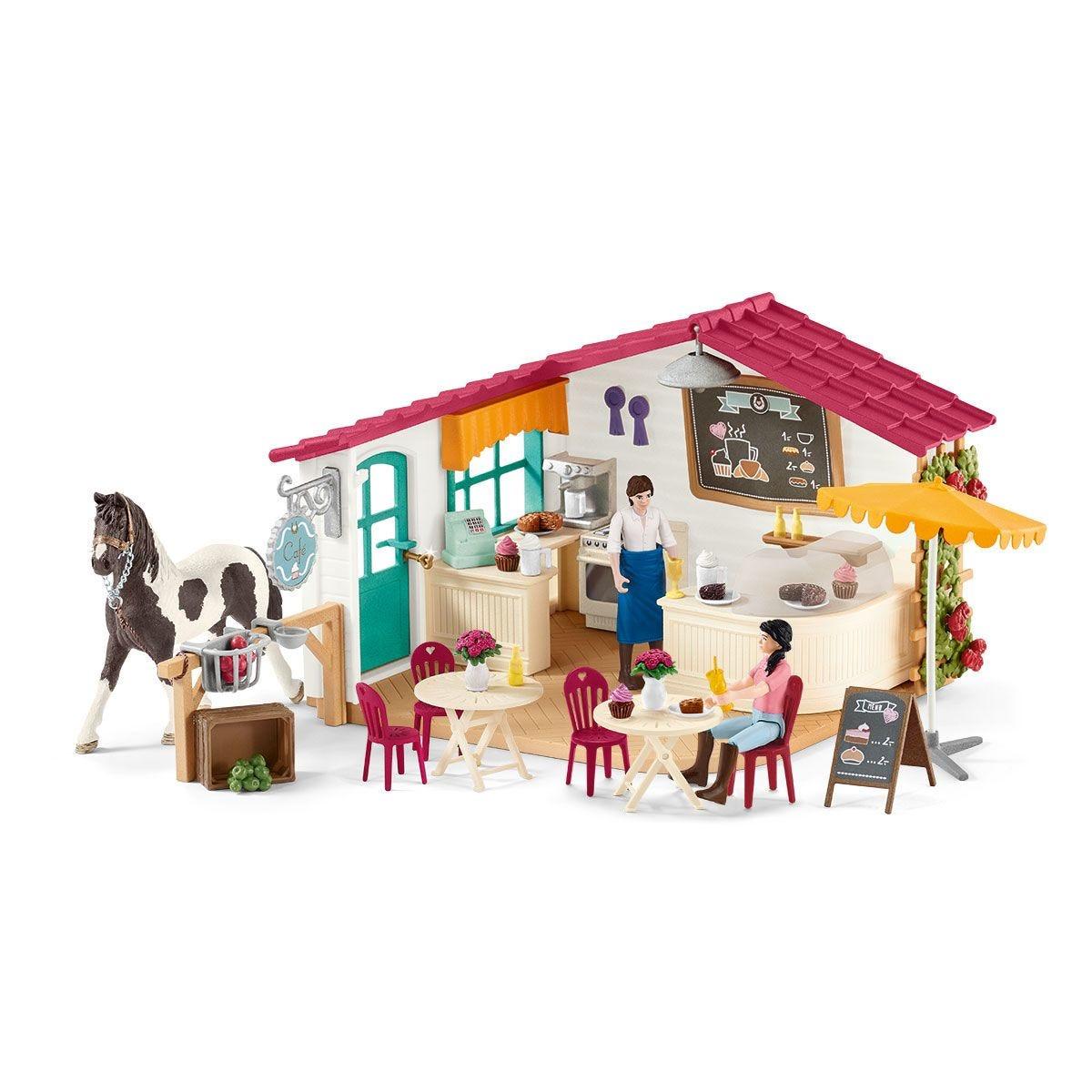 schleich HORSE CLUB Rider Caf (SCHLEICH Horse Club Rider Cafe Toy Playset 5 to 12 Years Multi-colour 42592)