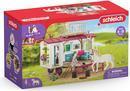 schleich HORSE CLUB Caravan for secret club meetings (SCHLEICH Horse Club Caravan for Secret Club Meetings Toy Playset, 5 to 12