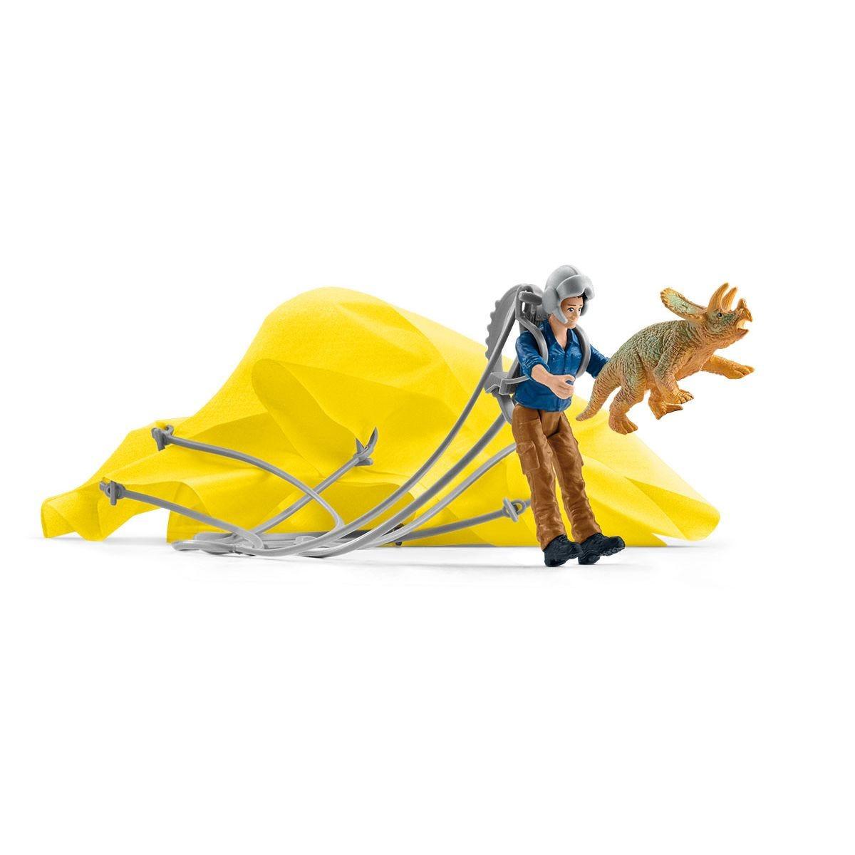 schleich Dinosaurs Parachute Rescue (SCHLEICH Dinosaurs Parachute Rescue Toy Playset 4 to 12 Years Multi-colour 41471)