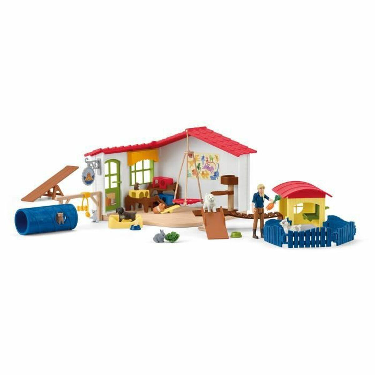 schleich FARM WORLD 42607 set da gioco (SCHLEICH Farm World Pet Hotel Toy Playset, 3 to 8 Years, Multi-colour [42607])