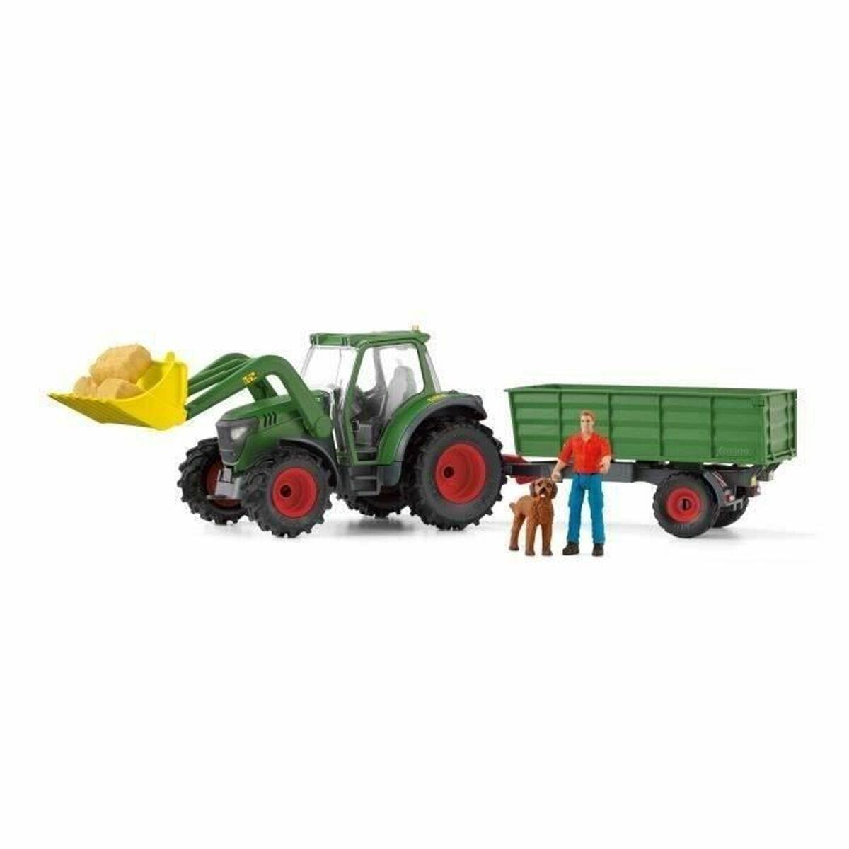 schleich FARM WORLD 42608 veicolo giocattolo (SCHLEICH Farm World Tractor with Trailer Toy Playset, 3 to 8 Years, Multi-colour