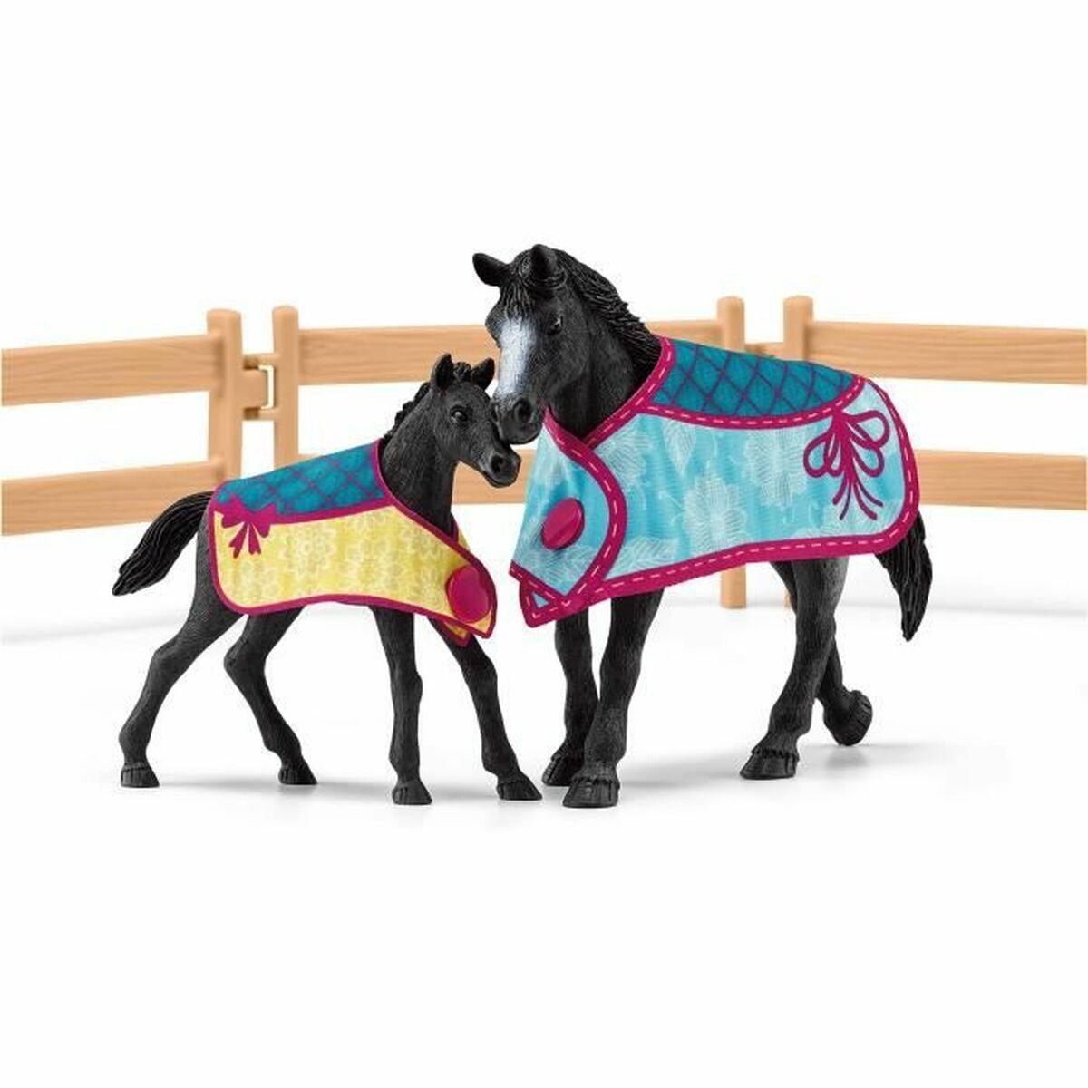 schleich HORSE CLUB 42611 set da gioco (SCHLEICH Horse Club Horse Box with Mare and Foal Toy Playset 5 to 12 Years Multi-colour