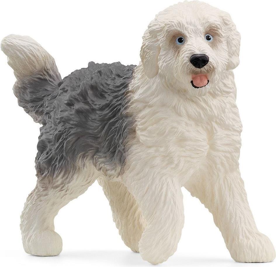schleich FARM WORLD 13968 action figure giocattolo (SCHLEICH Farm World Old English Sheepdog Toy Figure 3 to 8 Years Black/Whit