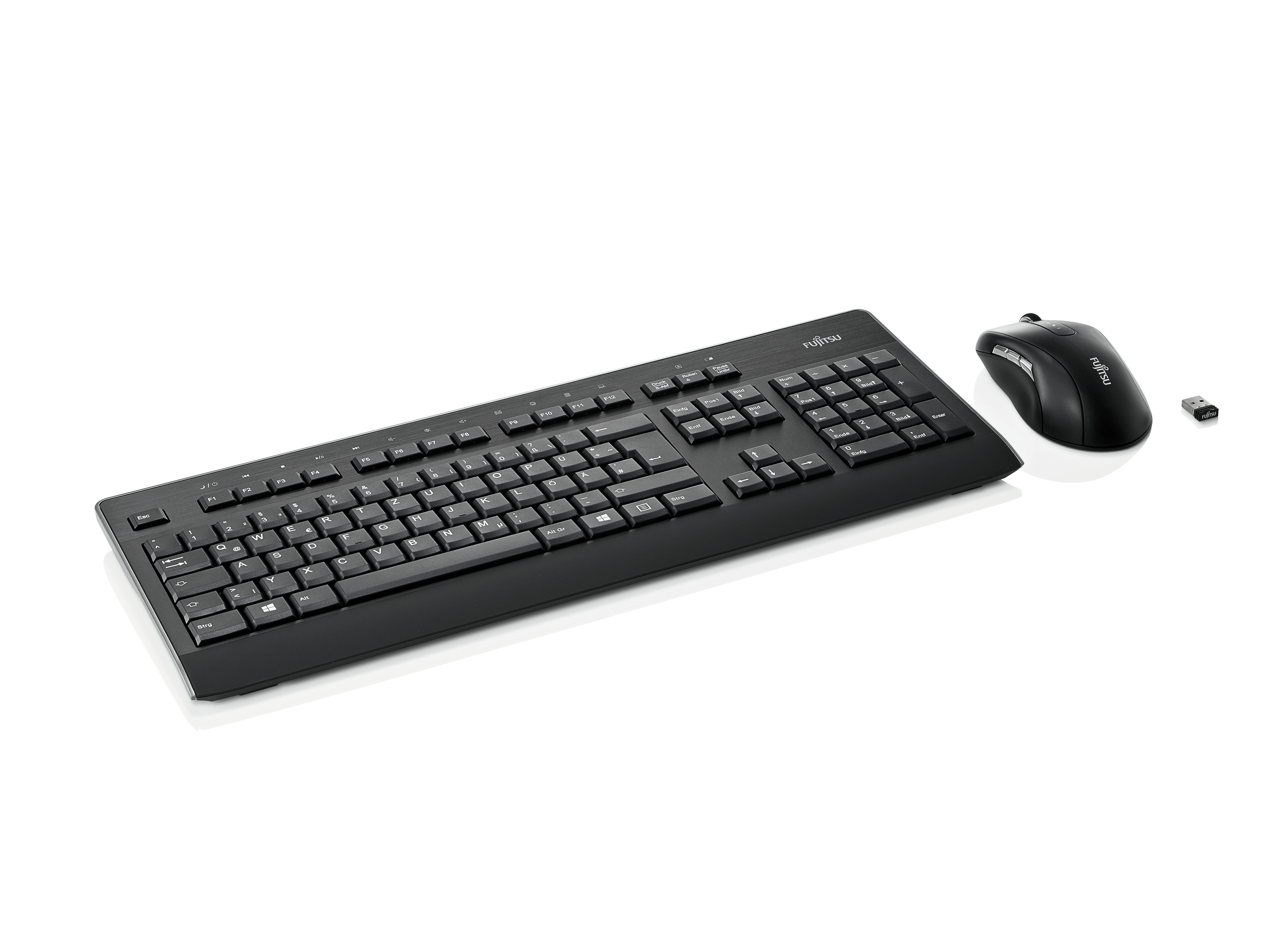 Fujitsu LX960 tastiera Mouse incluso RF Wireless QWERTZ Tedesco Nero
