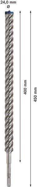 Bosch Expert SDS -Plus -7x - Drill - Per granito, cemento fisso, gneiss, cemento armato indurito - Uso fantastico - 24 mm - SDS