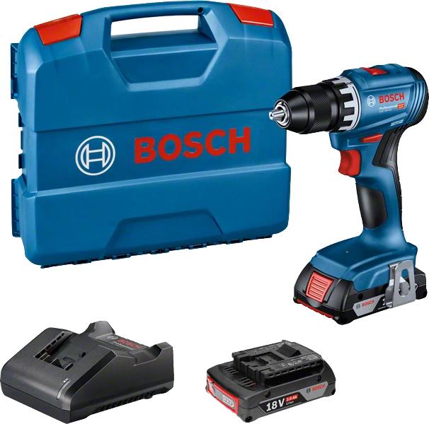 Bosch GSR 18V-45 1900 Giri/min 900 g Nero, Blu, Rosso