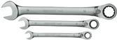 Set di chiavi a cricchetto ad anello rosso da 12 pezzi cromate SW 8 - 19 mm