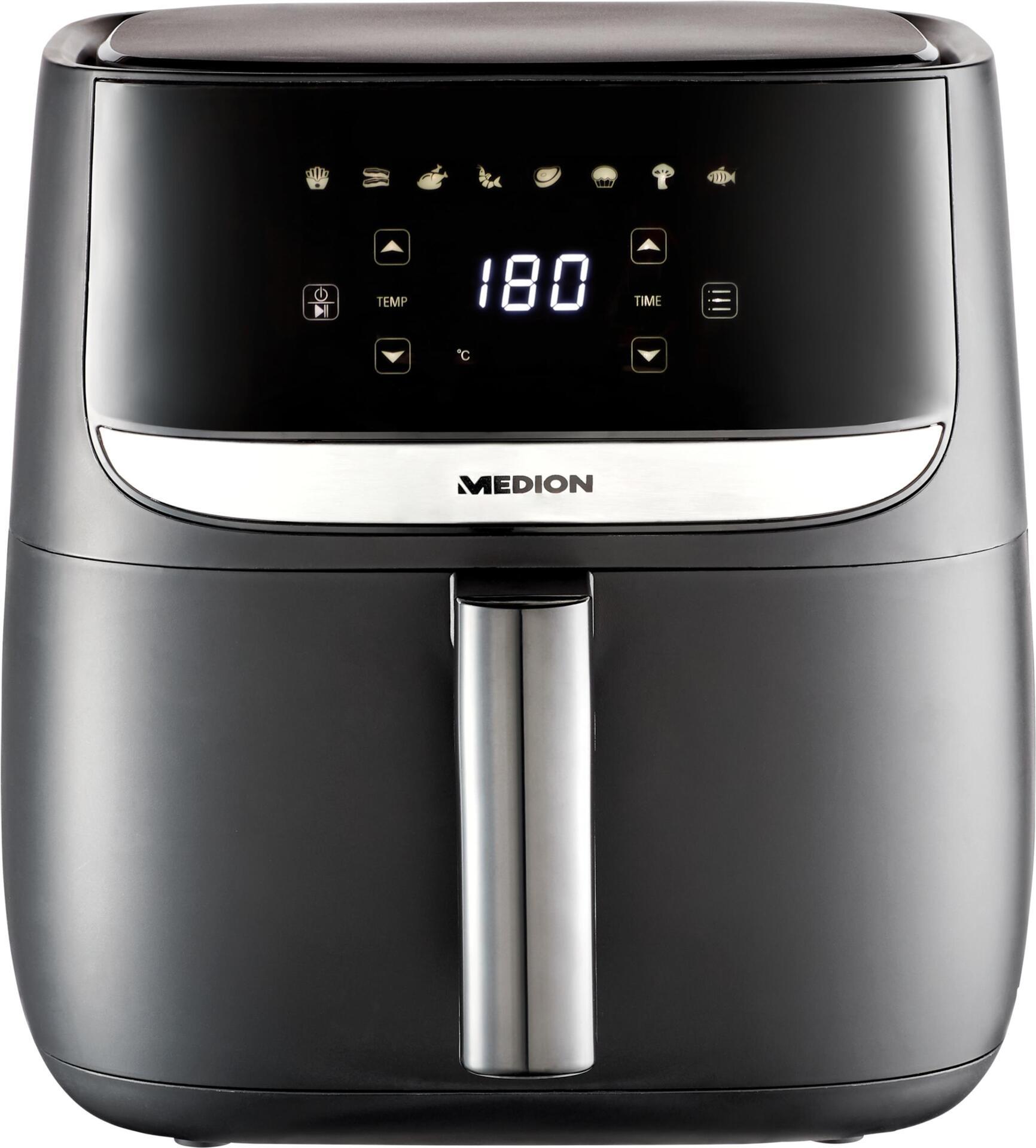Friggitrice ad aria calda Medion MD 10532 Life E50 XL 5,7 l, nera
