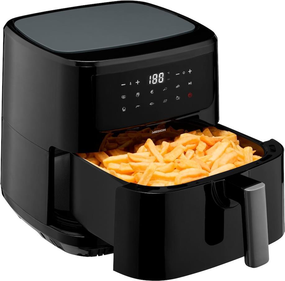 Friggitrice ad aria calda Medion MD 11750 Life P10 XL Duo 6,8 l, nera