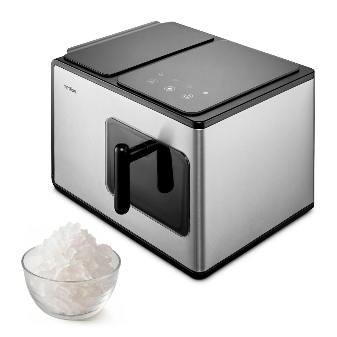 MEDION MD 11960 Macchina per la produzione di cubetti di ghiaccio integrata/indipendente 15 kg/24h Nero, Metallico, Acciaio inox