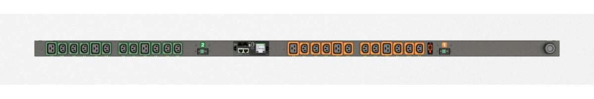 Vertiv Geist MGU5MGB1-24PH63-3PS6B2A10-S unità di distribuzione dell'energia (PDU) 24 presa(e) AC 0U Nero