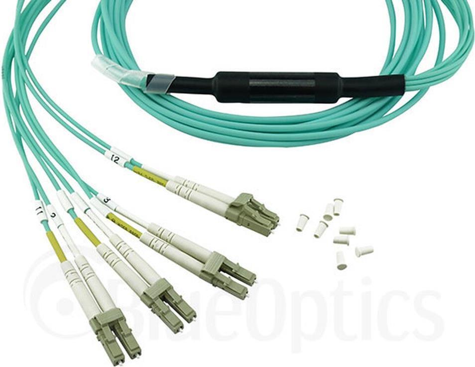 BlueOptics SFP6141EU3MKB cavo in fibra ottica 3 m MTP 4x LC OM3 colore menta (SFP6141EU3MKB)