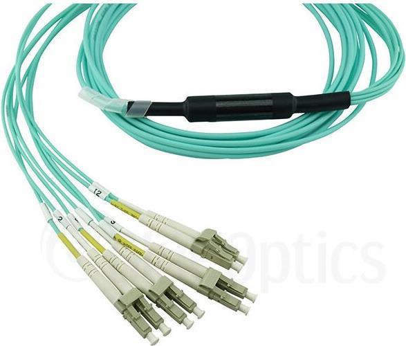 Cavo patch multimodale OM3 MPO-4xLC compatibile A5UB da 3 metri