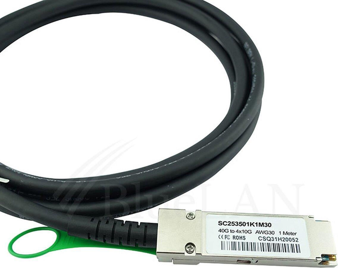 Blueoptics BN-QS-SP-CBL-1M-B-BL Cavo Infiniband QSFP 4XSFP+ Black-Silver (BN-QS-SP-CBL-1M-IB-BL)