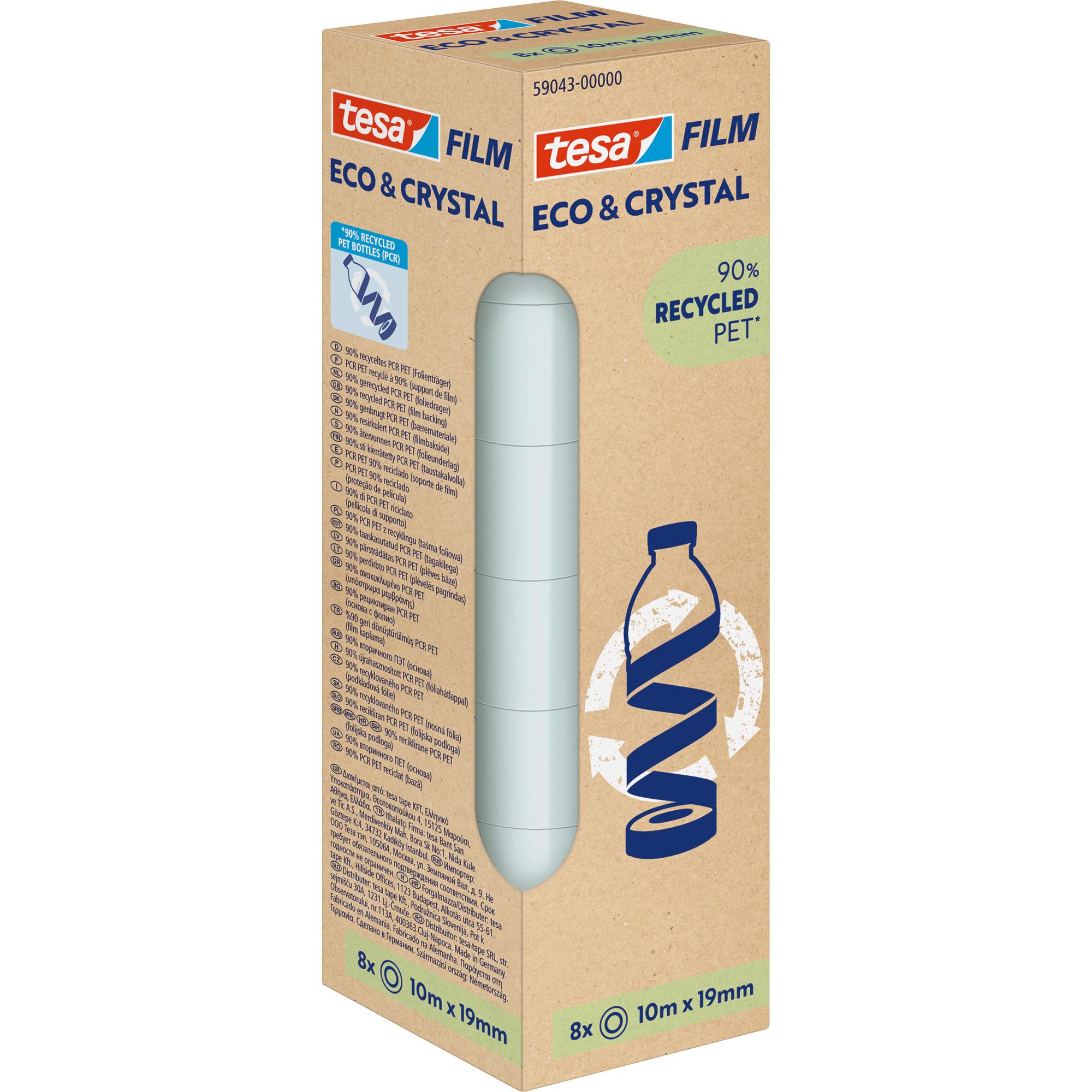 pellicola adesiva tesa 19 mm x 10 m trasparente