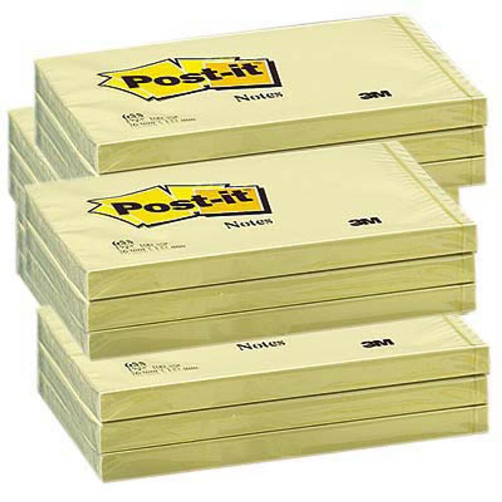 Foglietti riposizionabili Giallo Canary Post-it 76x127 mm - 12 blocchetti da 100 ff - 7100290165