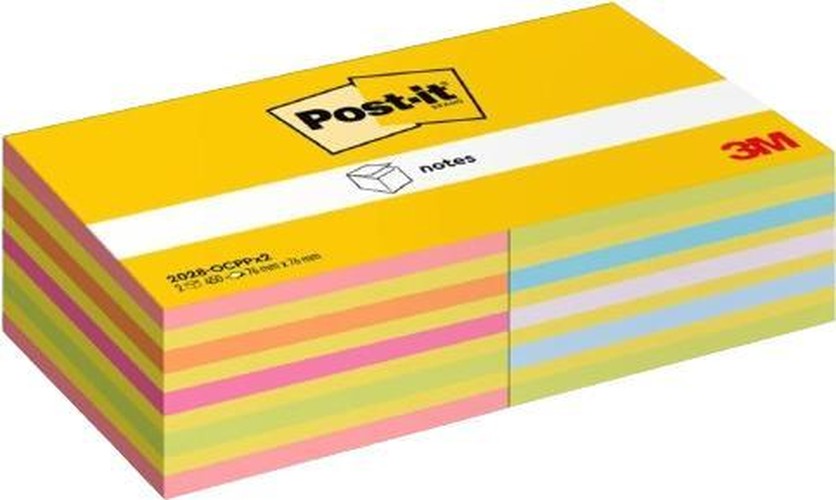Post -It 2028 -OCPPPX2 INSERT GLUE Blu quadrato -Verde -Arancione -Pink 450 Foglie autoadesivo (2028 -OCPPX2)