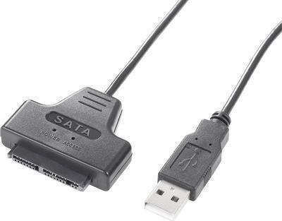 Cavo adattatore rigido RenkForce Discors [1x USB 2.0 Plugs A-1x Micro-SATA-Kombi Connector 7+9-pin.] 0,48 cm nero (RF-453940)