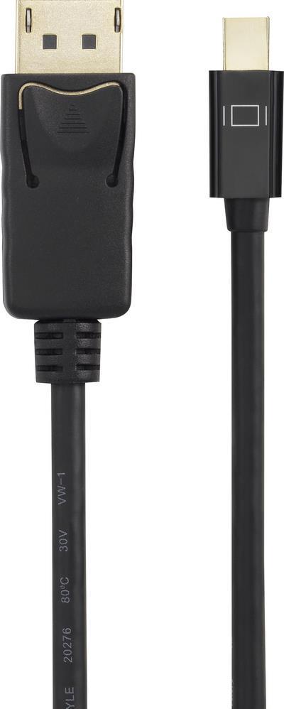 Cavo di collegamento Renkforce Mini-DisplayPort / DisplayPort 1.50 m RF-4538174 contatti a spina dorati nero 1x Spina Mini-Disp