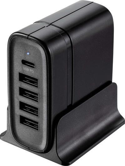 VOLTCRAFT VC-11374045 Presa di ricarica USB Corrente in uscita (max.) 4400 mA 5 x presa USB USB-C USB Power Delivery (USB-PD) (