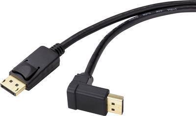 Renkforce DisplayPort Connection Cavo 0,50 M SP-9163724 Contatti plug-in dorati Black [1x Porta della porta di display-1x Plug