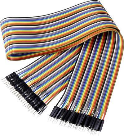 Renkforce Jumper-Kabel Arduino, Banana PI, Raspberry Pi [40x Wrahtbrücken-Plug-40x Wrahtbrücken Plug] 60,00 cm colorato (RF-4