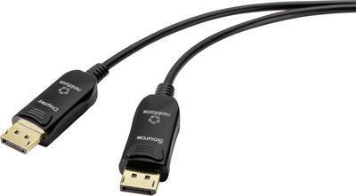 Renkforce DisplayPort Connection Cable 15,00 M RF-4598018 DisplayPort 1.4 Black [1x DisplayPort Connector-1x Plug della porta d