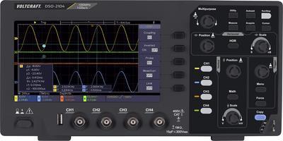 Voltcraft DSO-10104 Oscilloscopio digitale 100 MHz 4-channel 1 GSA/S 80 KPTS a 8 bit Memoria digitale (DSO) (VC-11539895)