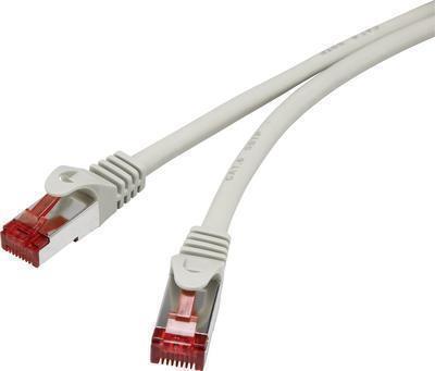 RenkForce RF-4724262 Cavo di rete RJ45, cavo patch Cat 6 S/FTP 20,00 M Grigio con protezione del naso a riposo, contatti plug-i