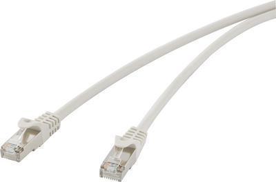 Renkforce RF-4724282 Cavo di rete RJ45, cavo patch Cat 5E F/UTP 15,00 M Grigio con protezione del naso a riposo 1 St. (RF-47242
