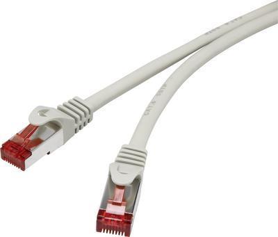 RenkForce RF-4724290 Cavo di rete RJ45, cavo patch Cat 6 S/FTP 0,25 m Grigio con protezione del naso a riposo, contatti plug-in