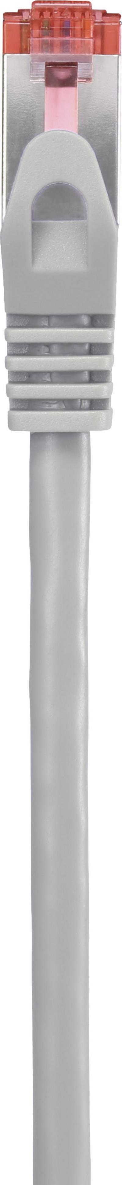 RenkForce RF-4724934 Cavo di rete RJ45, cavo patch Cat 6 S/FTP 2,00 M Grigio con protezione del naso a riposo, contatti plug-in
