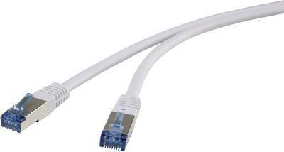 Renkforce RF-4737370 RJ45 Cavo di rete, cavo patch Cat 6A S/FTP 3,00 M Grigio massimo flessibile, contatti plug-in dorato 1 St.