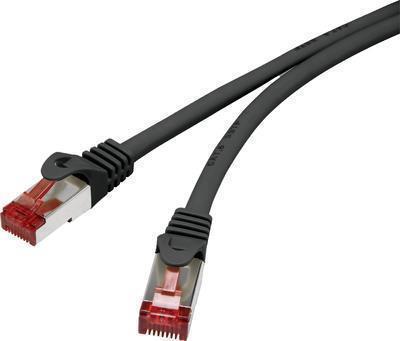 RenkForce RF-4737382 Cavo di rete RJ45, cavo patch Cat 6 S/FTP 10,00 M nero con protezione del naso a riposo, contatti plug-in