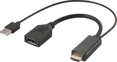 RF-4777274 HDMI Konverter 2x HDMI Plug USB 2.0 Socket A-1x DisplayPort (RF-4777274)