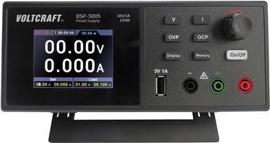 Voltcraft DSP-3005 Sistema di laboratorio, regolabile 0-30 V 0-5 A 150 W USB 2.0 Pluga un numero di funzione slave di uscite 1