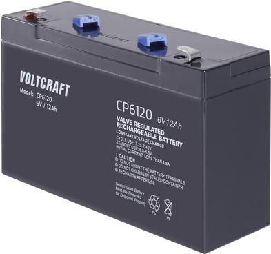 Voltcraft CE6V/12AH VC-12713950 Bleicku 6 V 12 AH-Fleece (AGM) (W X H X D) 151 x 100 x 50 mm Tappo piatto 6,35 mm Free di manut