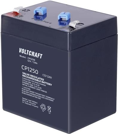 Voltcraft CE12V/5AH VC-12713985 Bleicku 12 V 5 AH Lead-Fleece (AGM) (W X H X D) 90 x 107 x 70 mm Tappo piatto 4,8 mm Free manut