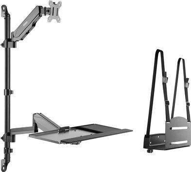 SpeakA Professional SP-MM-710 1 Porta monitor del monitor ripido 432 cm (17) -813 cm (32) Scaffale a tastiera altamente regolab