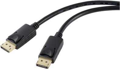 Connettore di visualizzazione del cavo di connessione displayPort RenkForce, connettore displayPort 2,00 M Nero RF-5245268 Disp