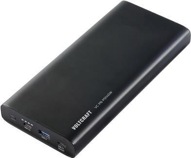 Voltcraft VC PB PD140W PowerBank 22400 Mah Quick Charge 3.0, Power Delivery 3.0 Li-ion Black (Matt) Display di stato (VC-131676