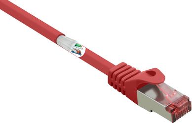RenkForce RF-5372562 Cavo di rete RJ45, cavo patch Cat 6 S/FTP 0,25 m di rosso con protezione al naso a riposo, contatti plug-i
