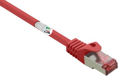 RenkForce RF-5372564 Cavo di rete RJ45, cavo patch Cat 6 S/FTP 10,00 m di rosso con protezione del naso a riposo, contatti plug